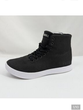 NOBULL Black High-Top Canvas  Trainer Sneakers Size 7M 8.5W